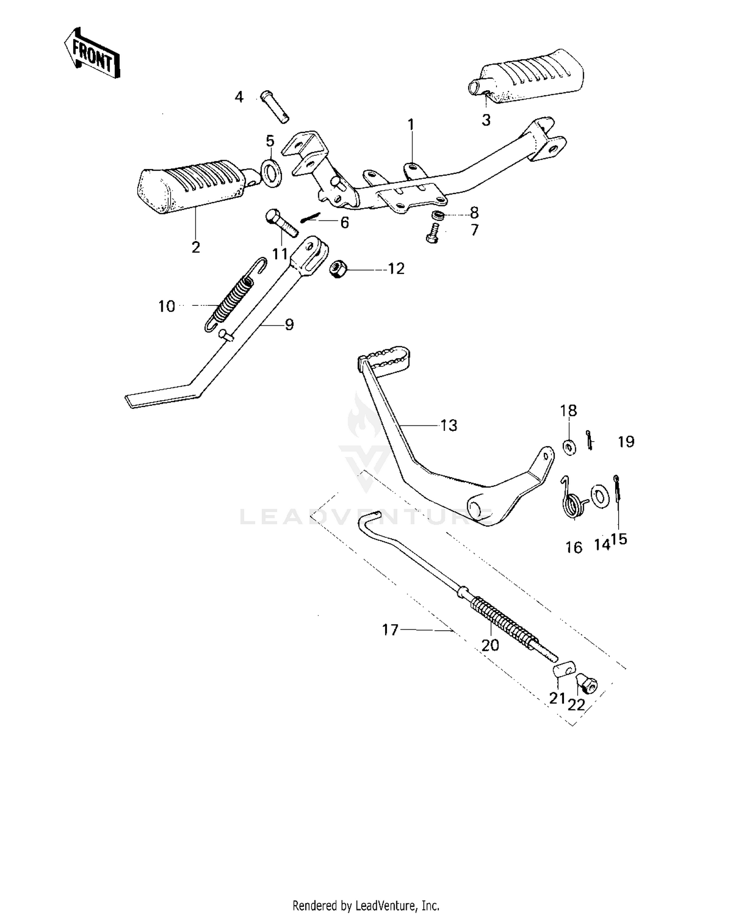 FOOTRESTS/STAND/BRAKE PEDAL