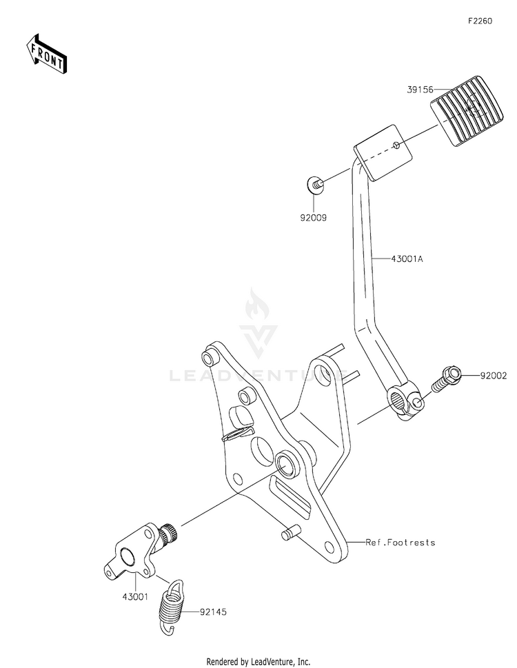 Brake Pedal/Torque Link Schematic