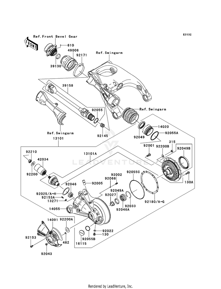 Drive Shaft/Final Gear Schematic