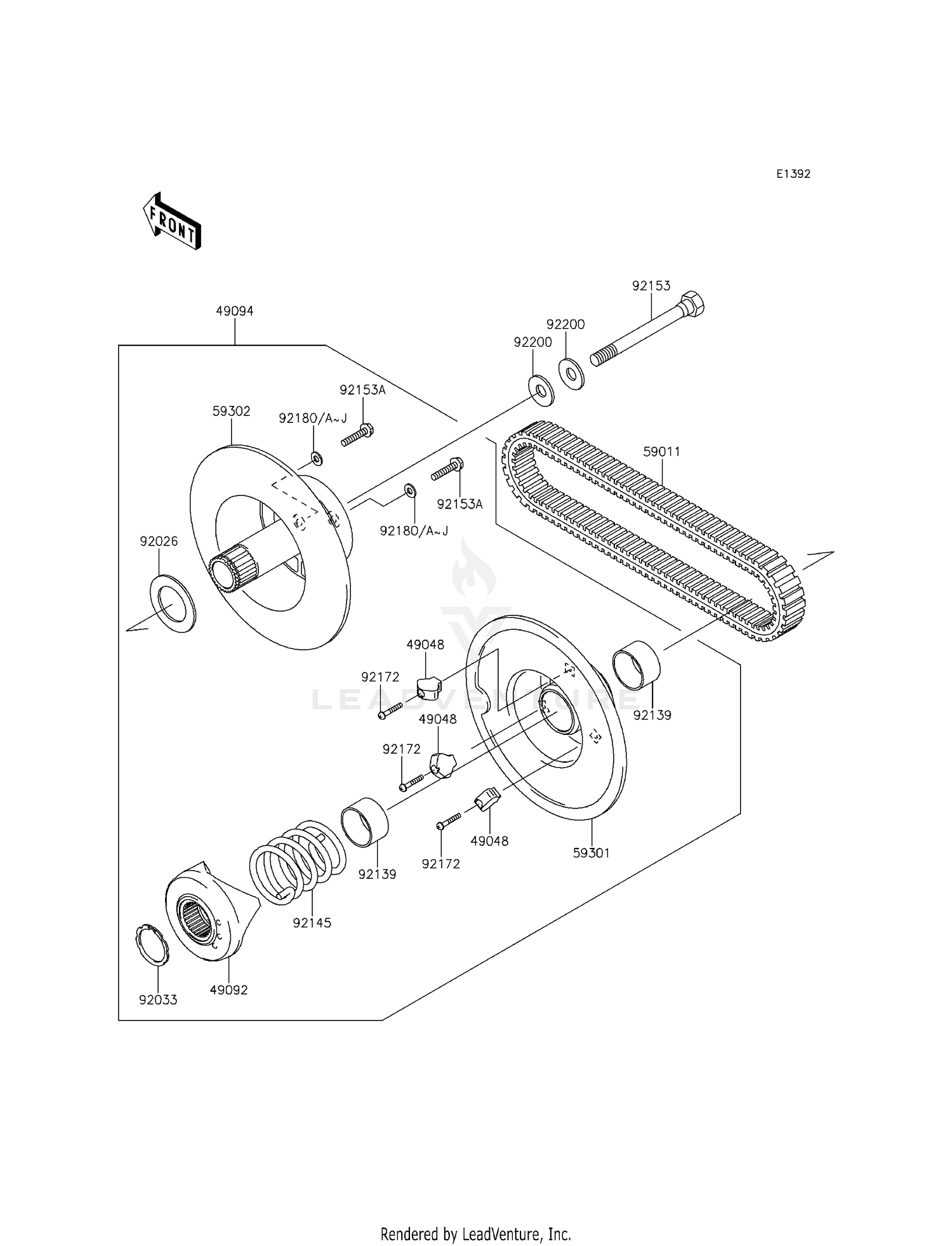 DRIVEN CONVERTER/DRIVE BELT