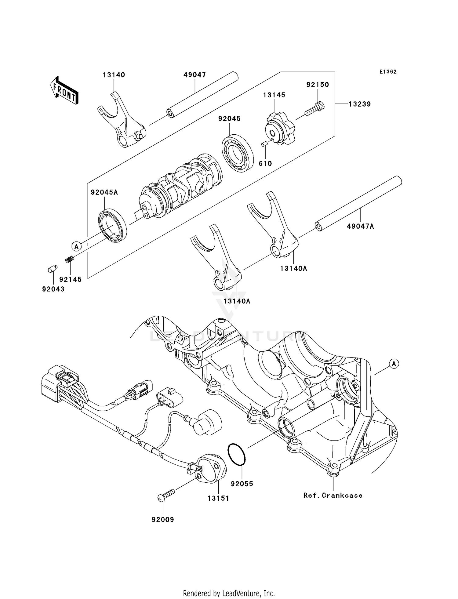 GEAR CHANGE DRUM/SHIFT FORK(S)