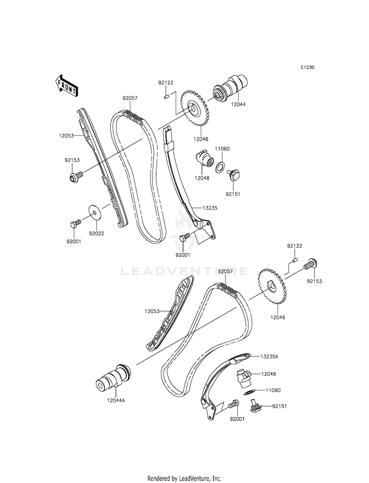 Camshaft(S)/Tensioner Schematic