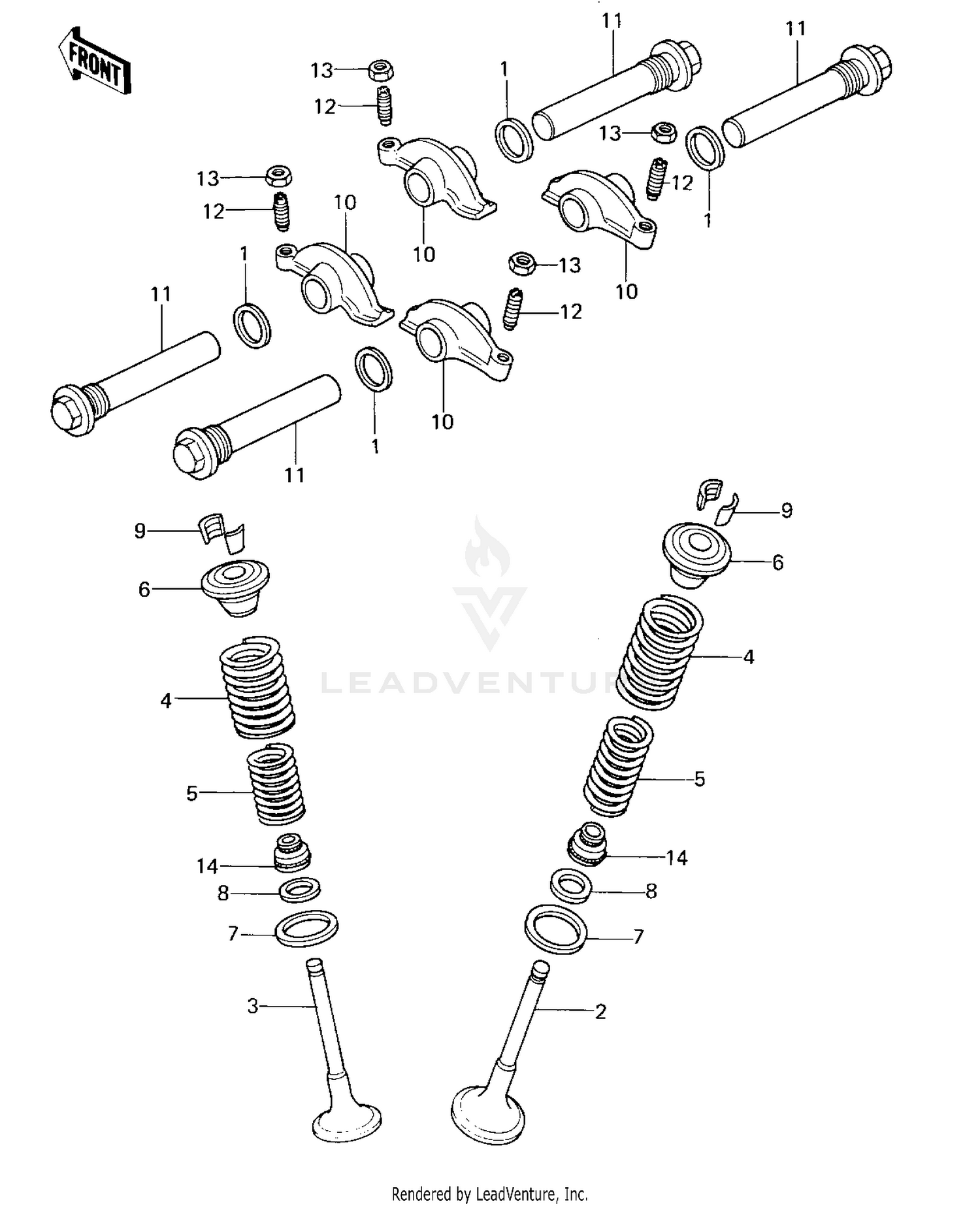 ROCKER ARMS/VALVES ('80 A1)