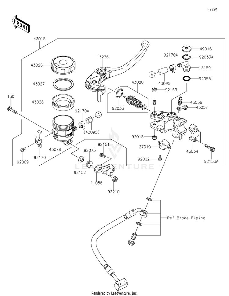 Front Master Cylinder Schematic