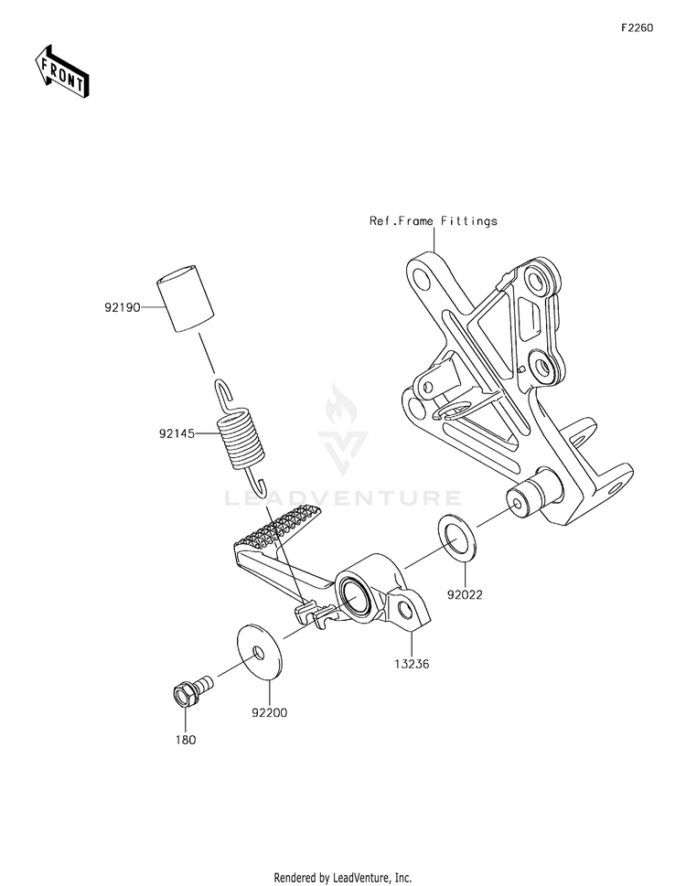 Brake Pedal/Torque Link Schematic