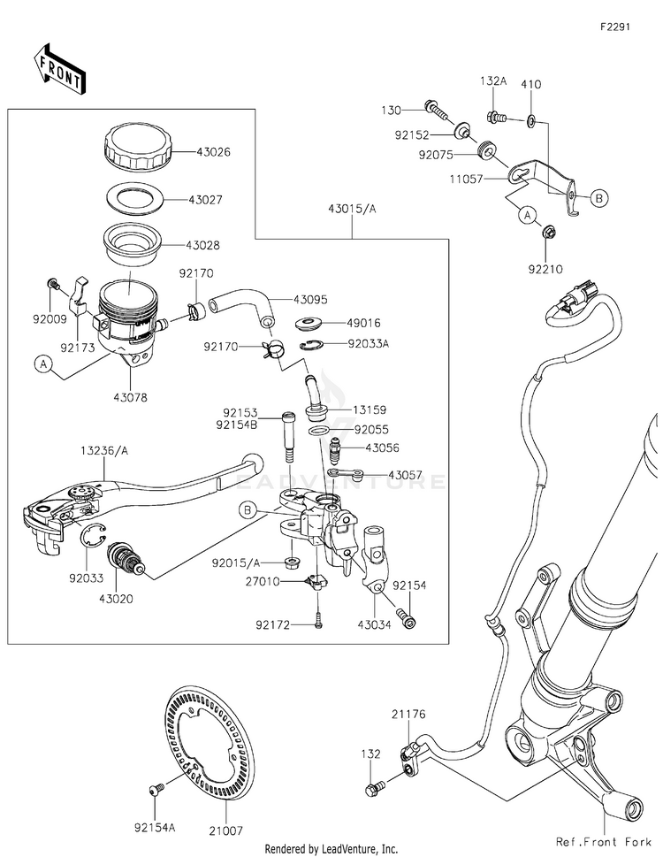 Front Master Cylinder Schematic