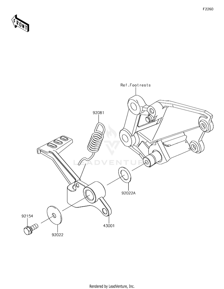 Brake Pedal/Torque Link Schematic