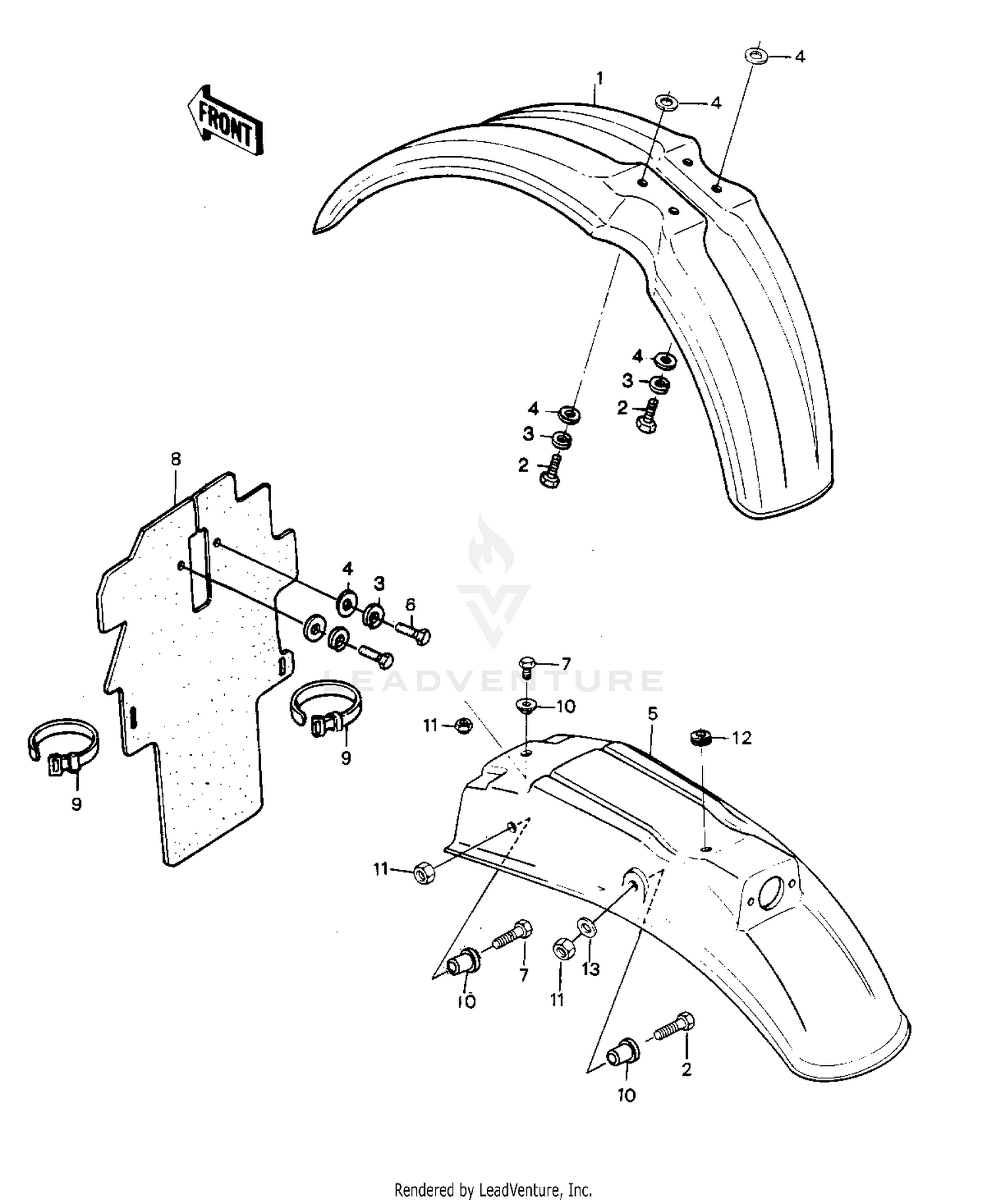 FENDERS ('81KDX250-B1)
