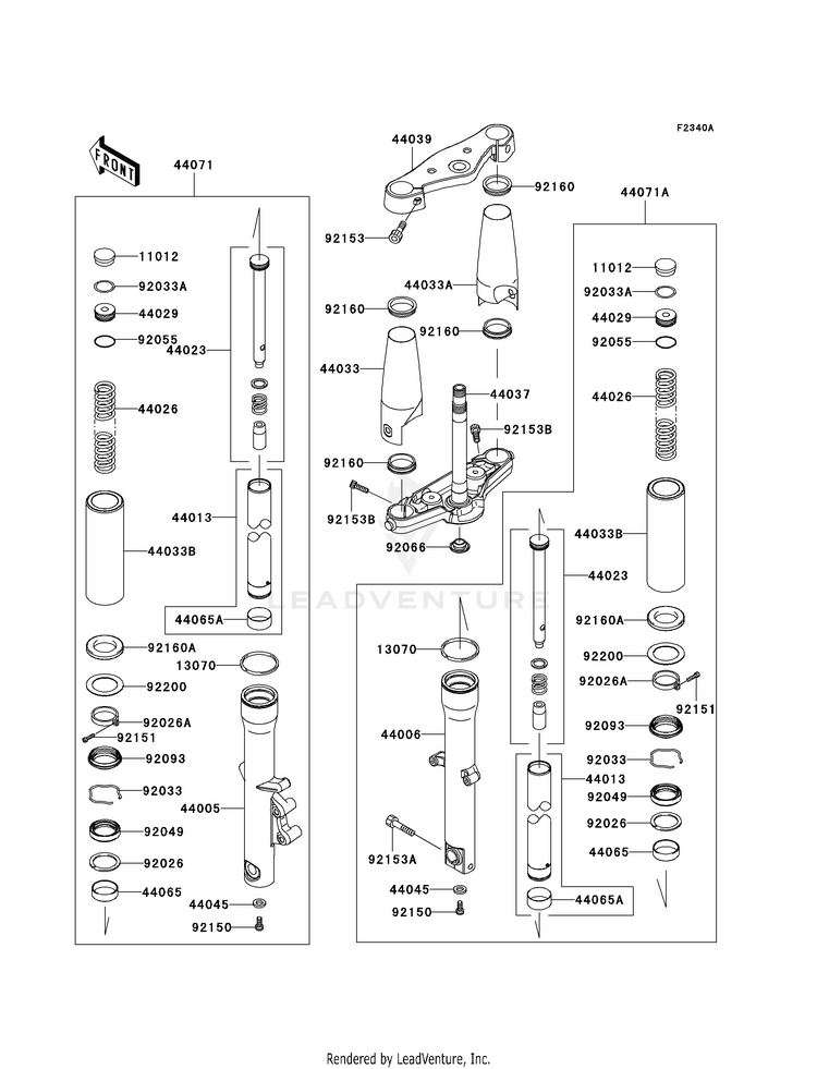 Front Fork (Jkavn2d1 7a010828-) Schematic
