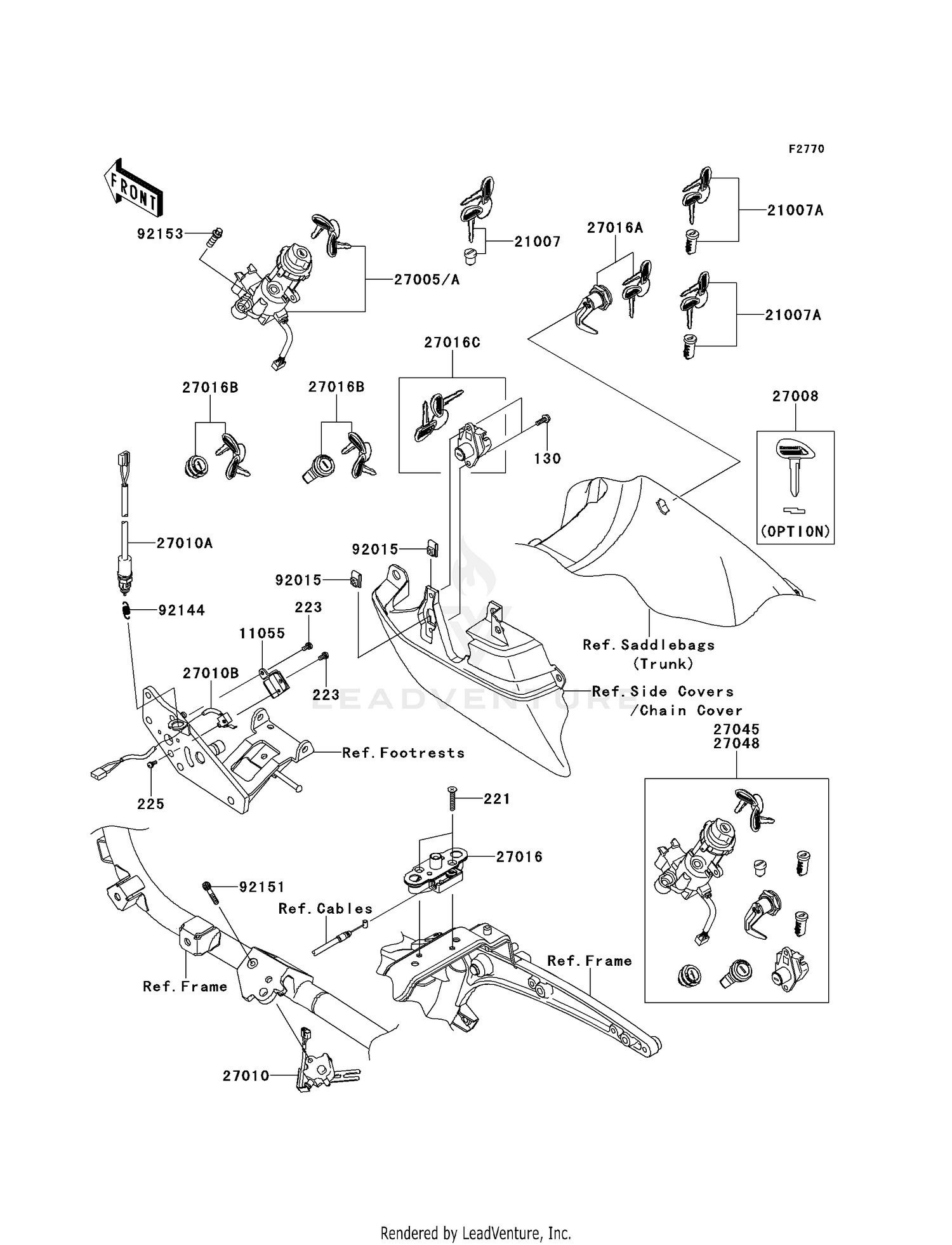 IGNITION SWITCH/LOCKS/REFLECTORS