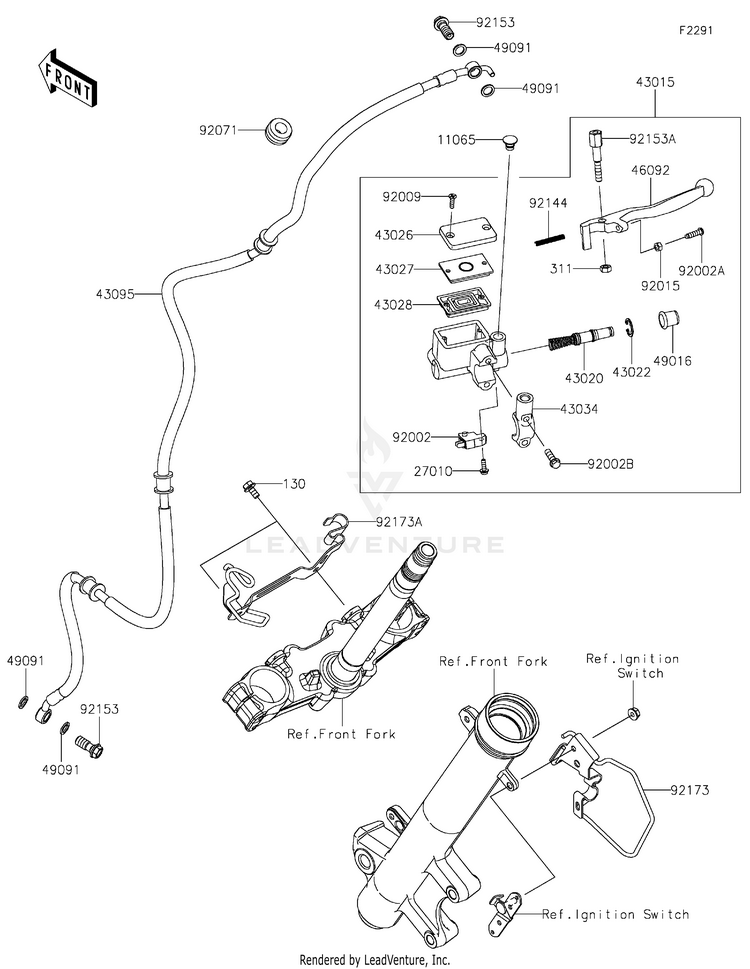 Front Master Cylinder Schematic