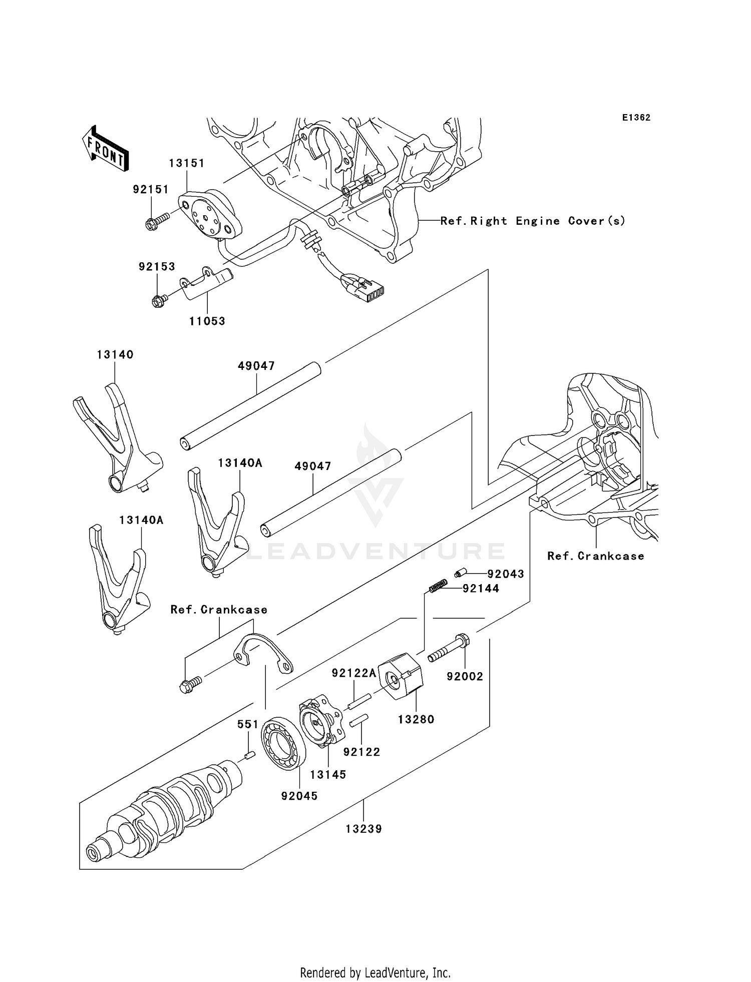 GEAR CHANGE DRUM/SHIFT FORK(S)