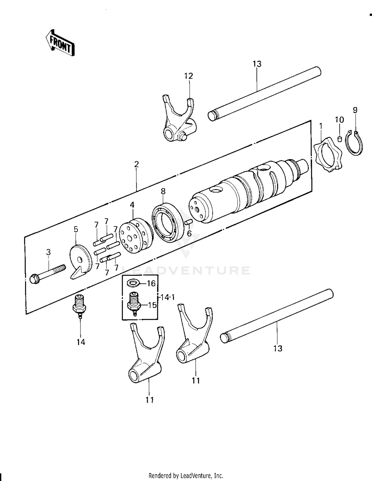 GEAR CHANGE DRUM & FORKS