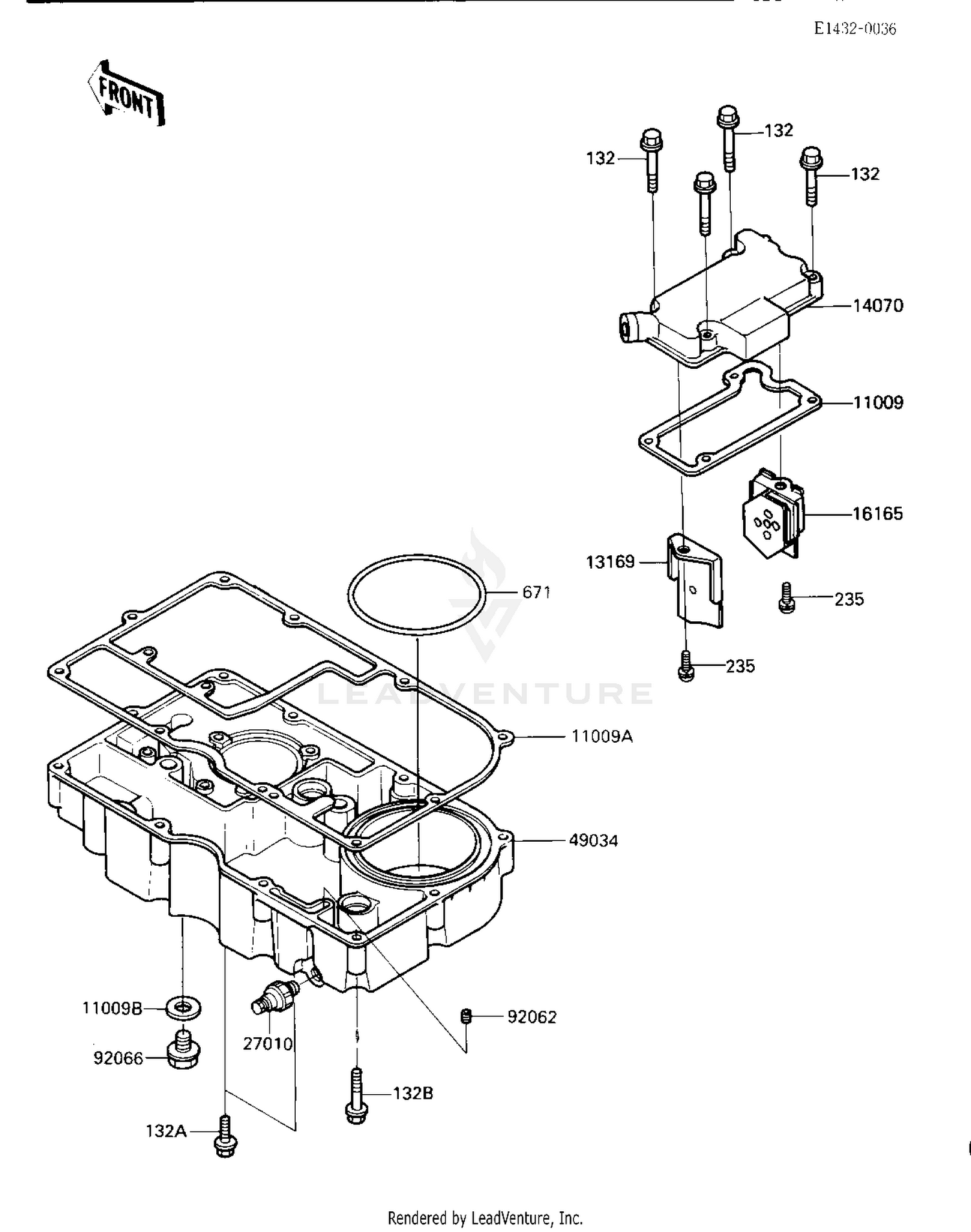 BREATHER COVER/OIL PAN (E/NO. 003102-)