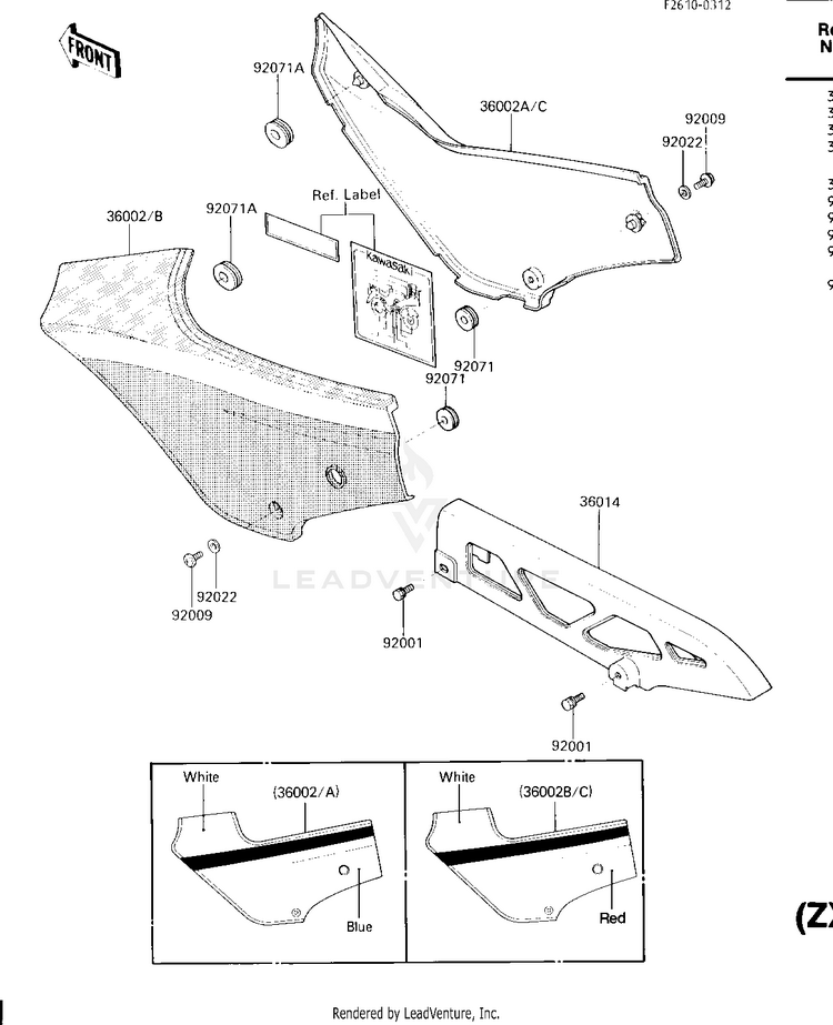 Side Covers/Chain Cover (Zx600-A2) Schematic