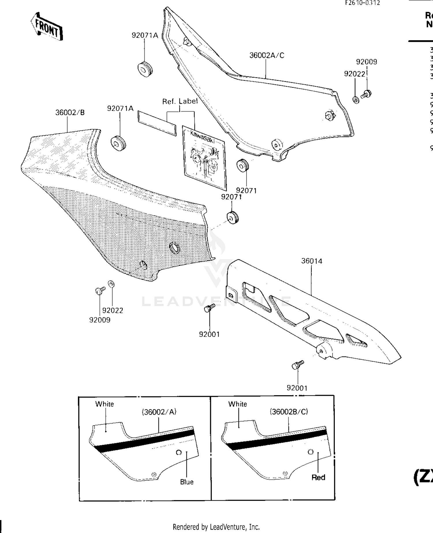 SIDE COVERS/CHAIN COVER (ZX600-A2)