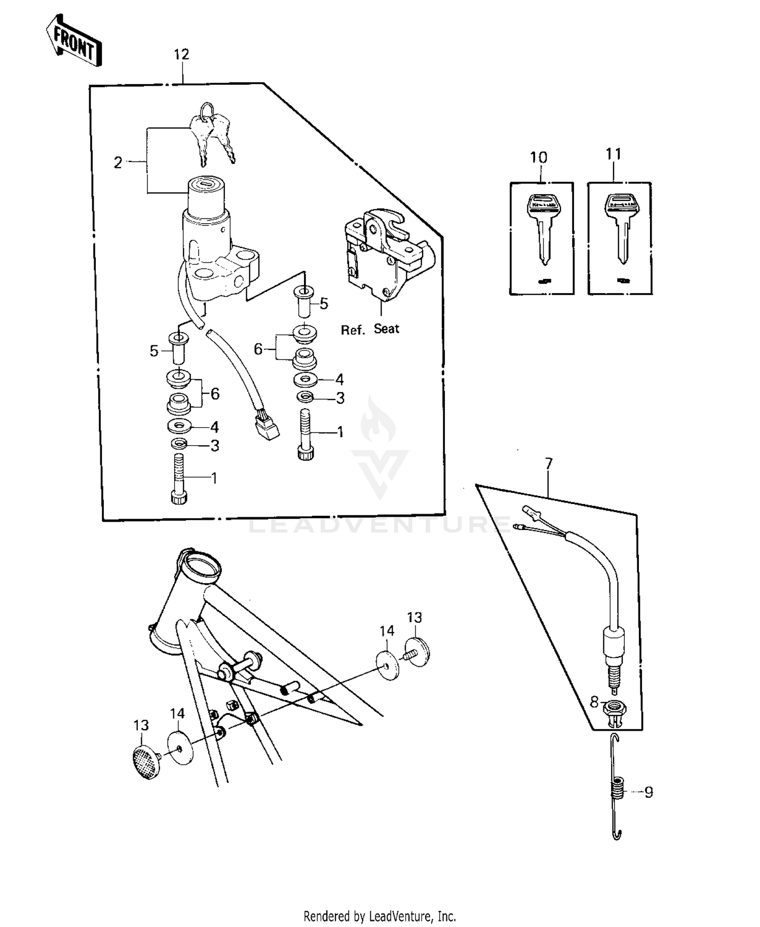 IGNITION SWITCH/LOCKS/REFLECTORS ('80 D1