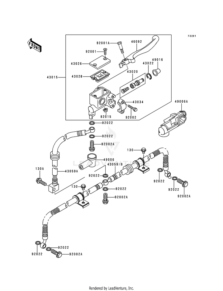 Front Master Cylinder Schematic