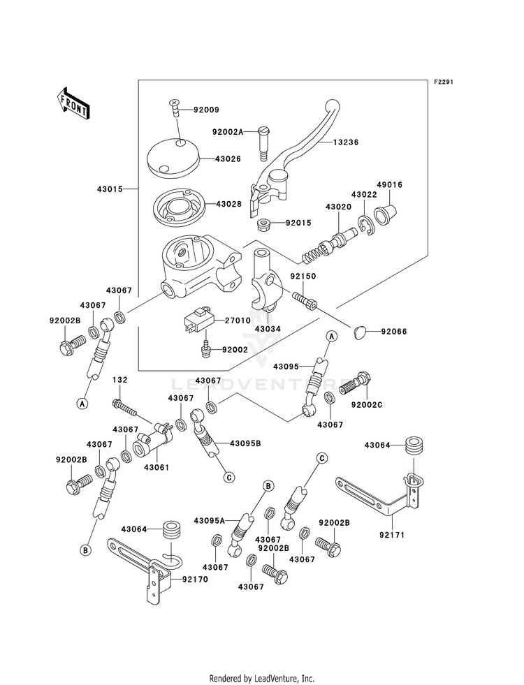 Front Master Cylinder Schematic