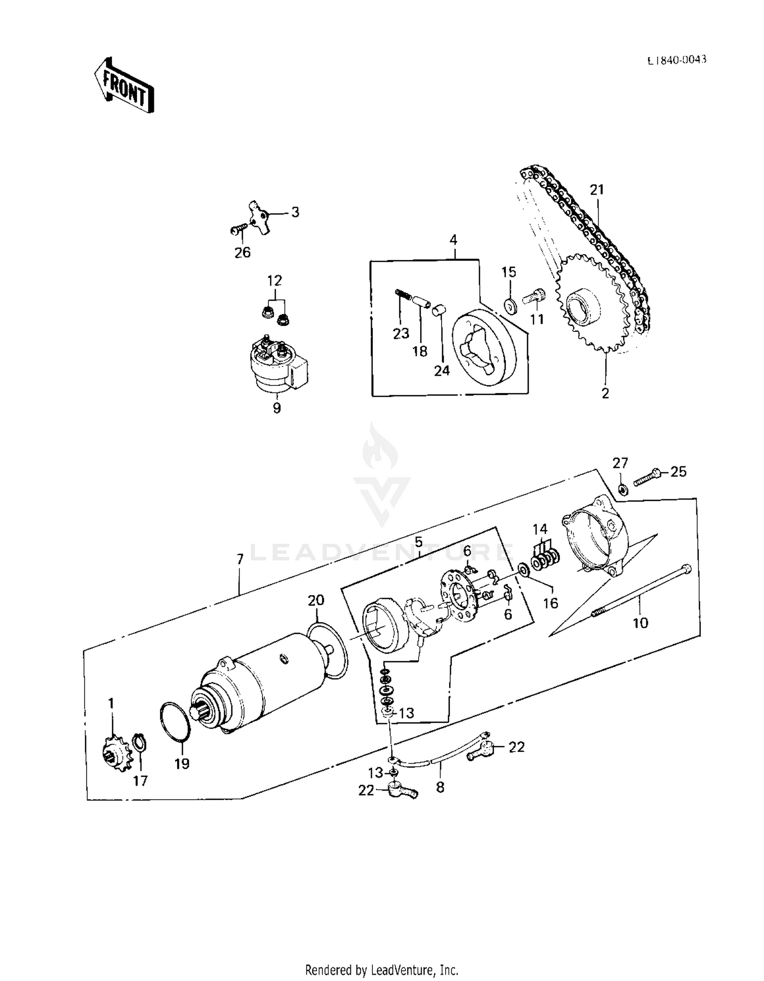 STARTER MOTOR/STARTER CLUTCH ('83 A2)