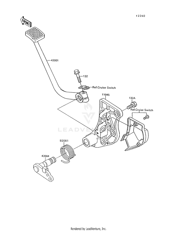 Brake Pedal/Torque Link Schematic