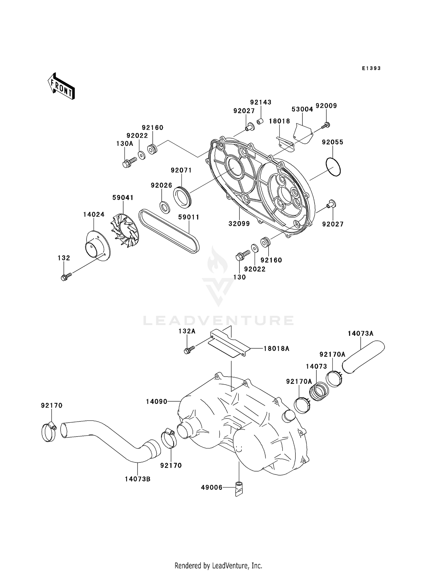 CONVERTER COVER/DRIVE BELT