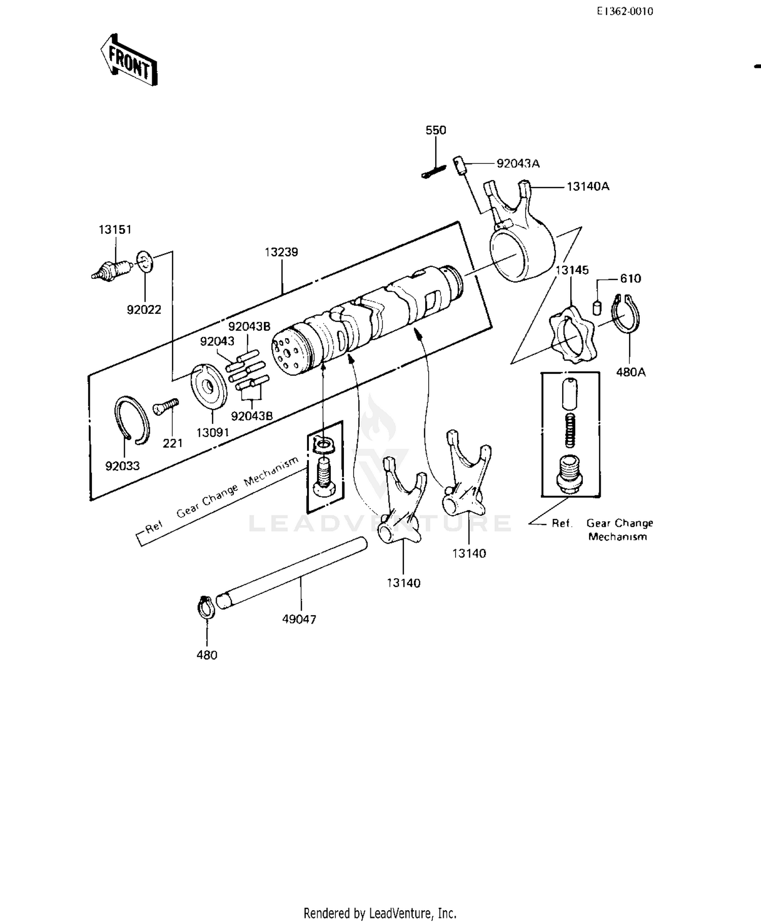 GEAR CHANGE DRUM & FORKS