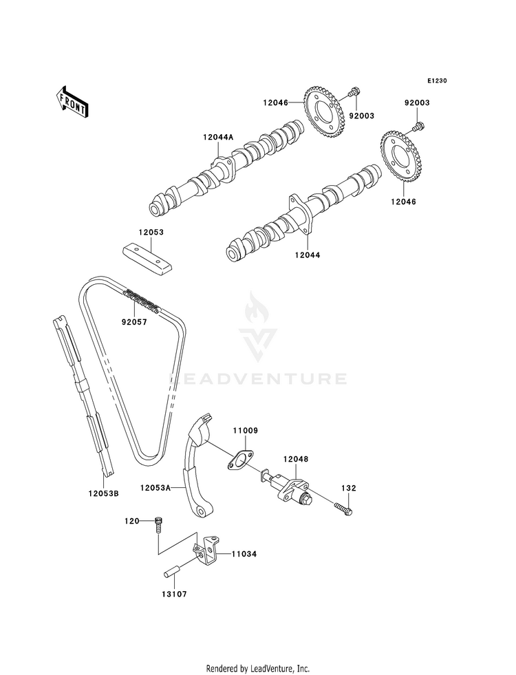 Camshaft(S)/Tensioner Schematic