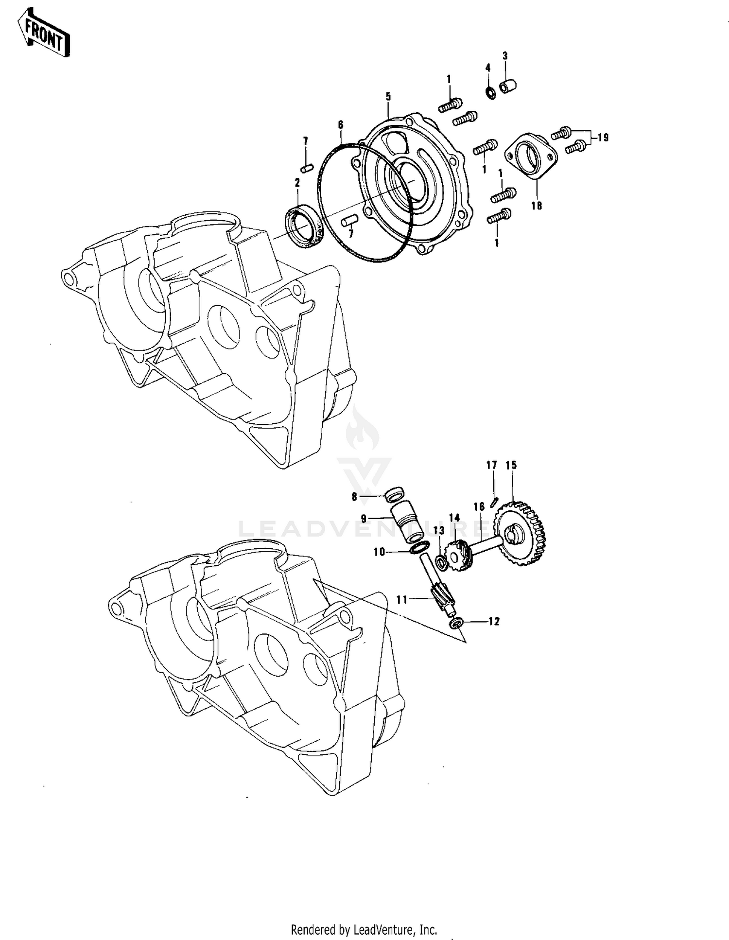 ROTARY VALVE COVER/TACH. DRIVE