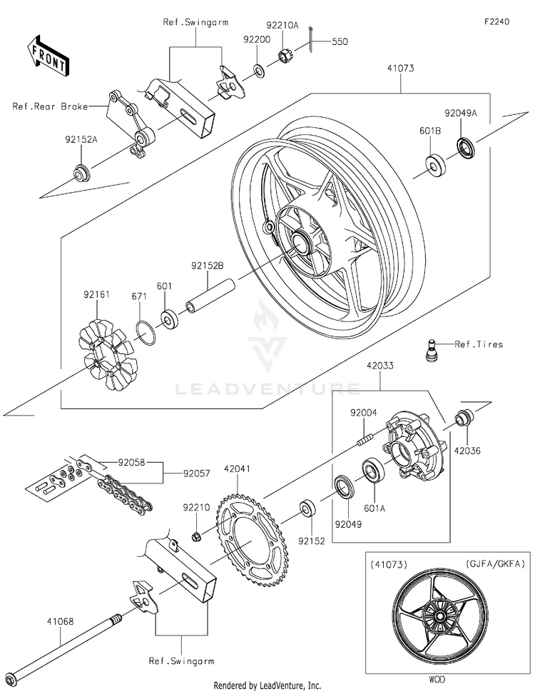 Rear Wheel/Chain Schematic