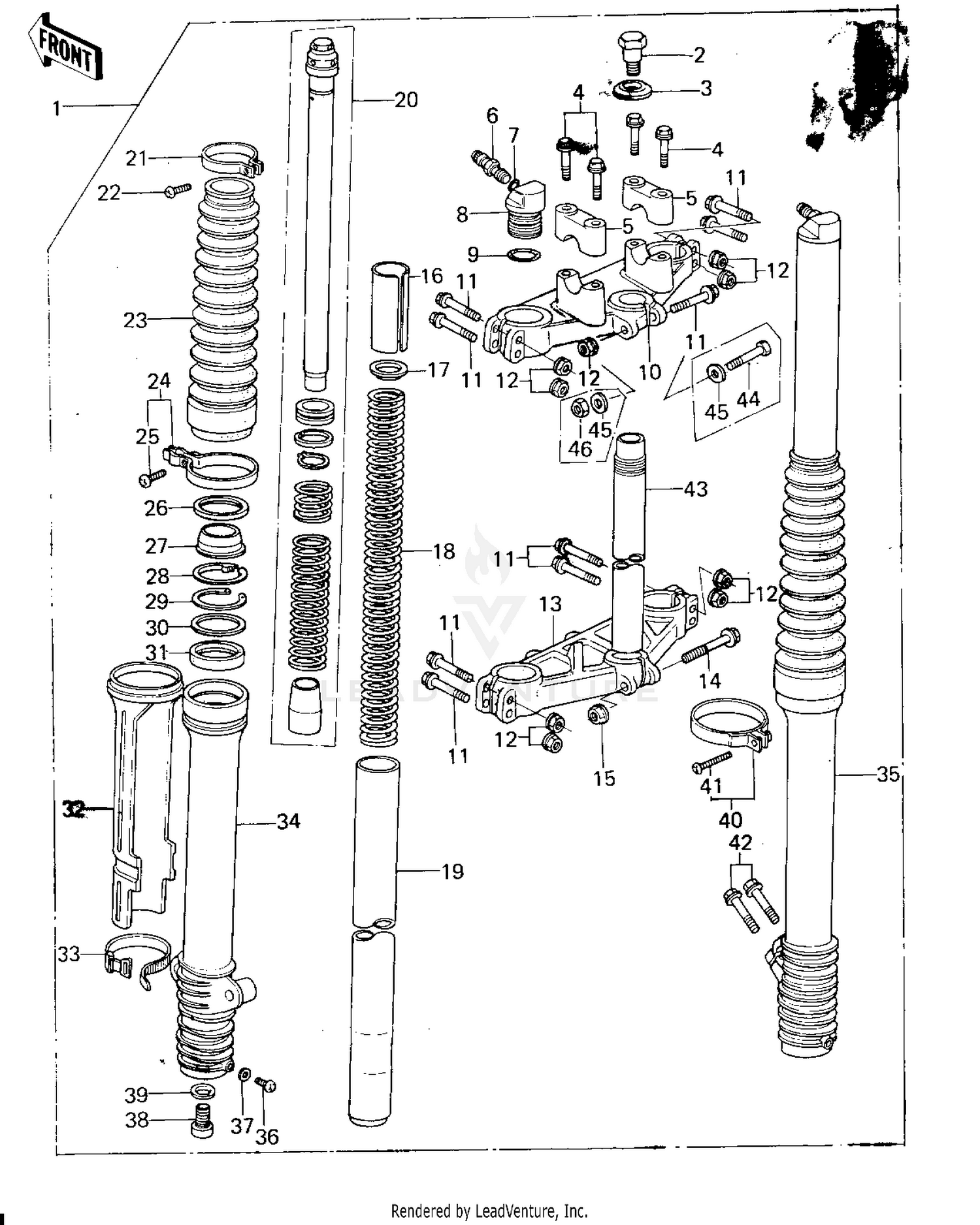 FRONT FORK (KX250-A4) (78-79)