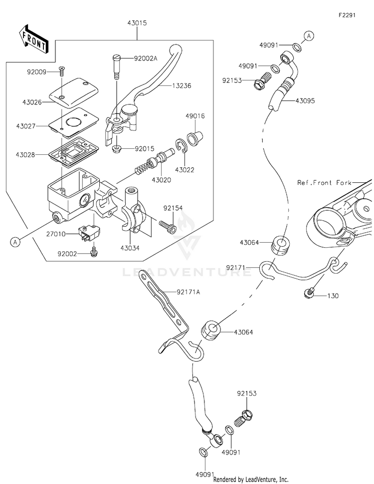 Front Master Cylinder Schematic