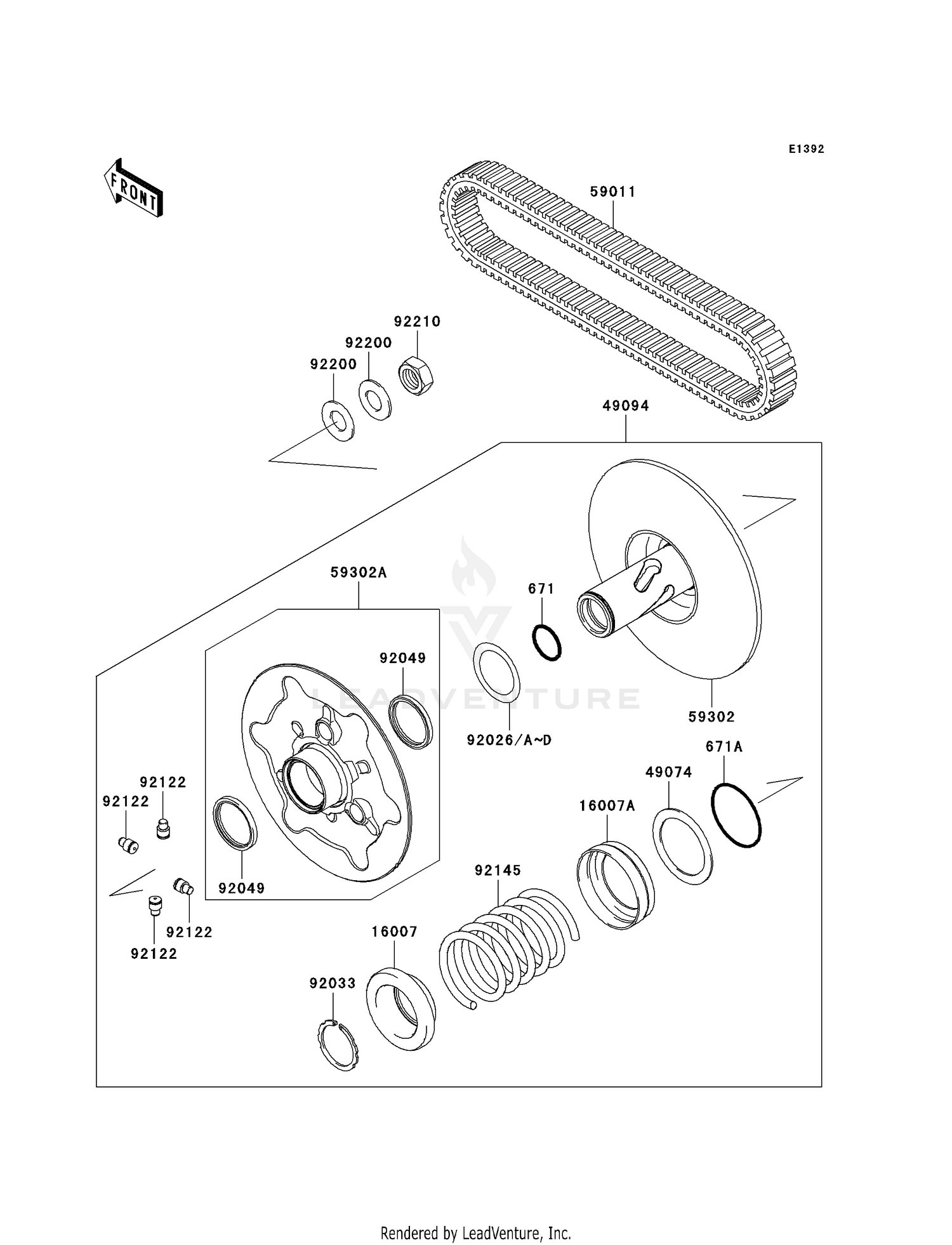DRIVEN CONVERTER/DRIVE BELT