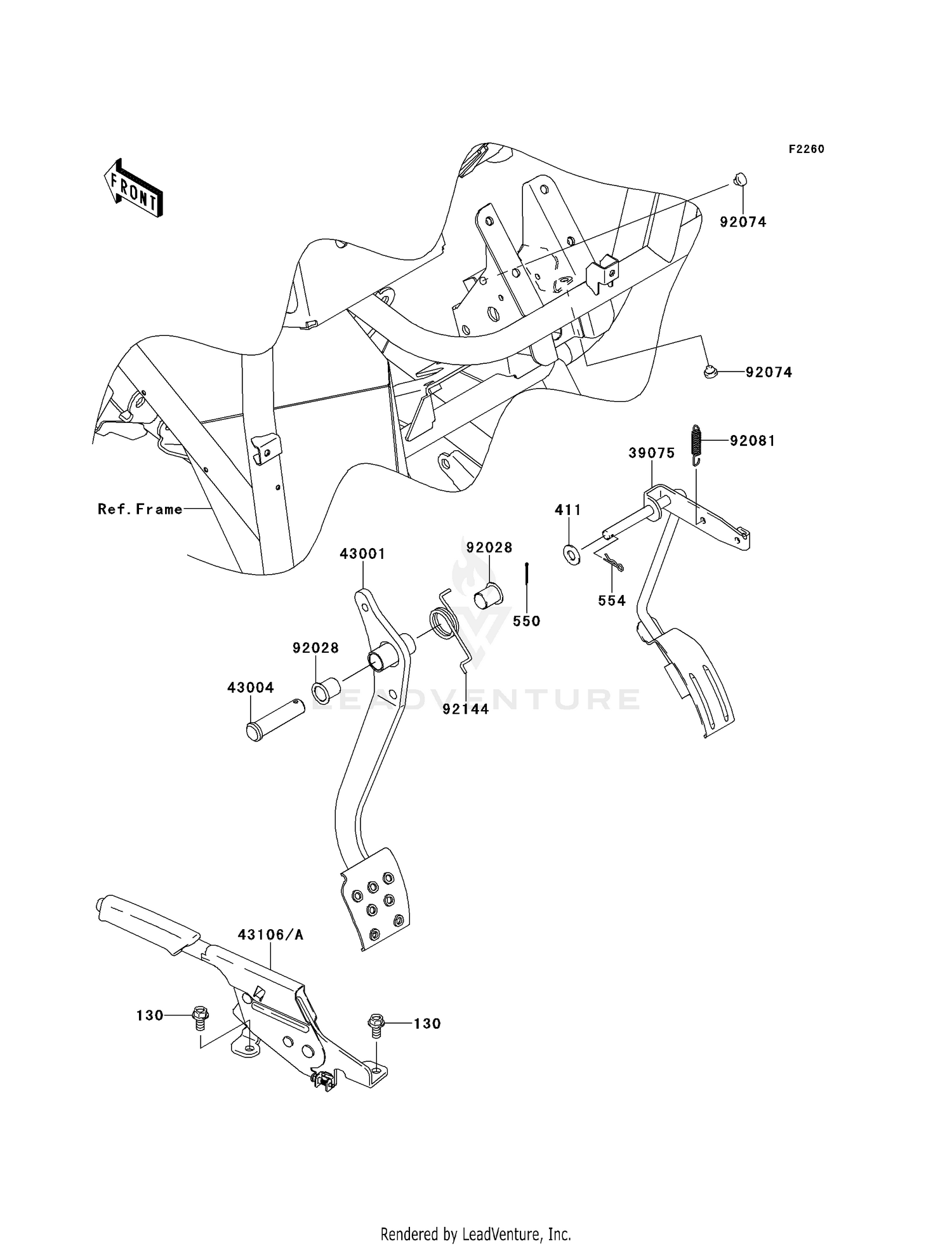 BRAKE PEDAL/THROTTLE LEVER