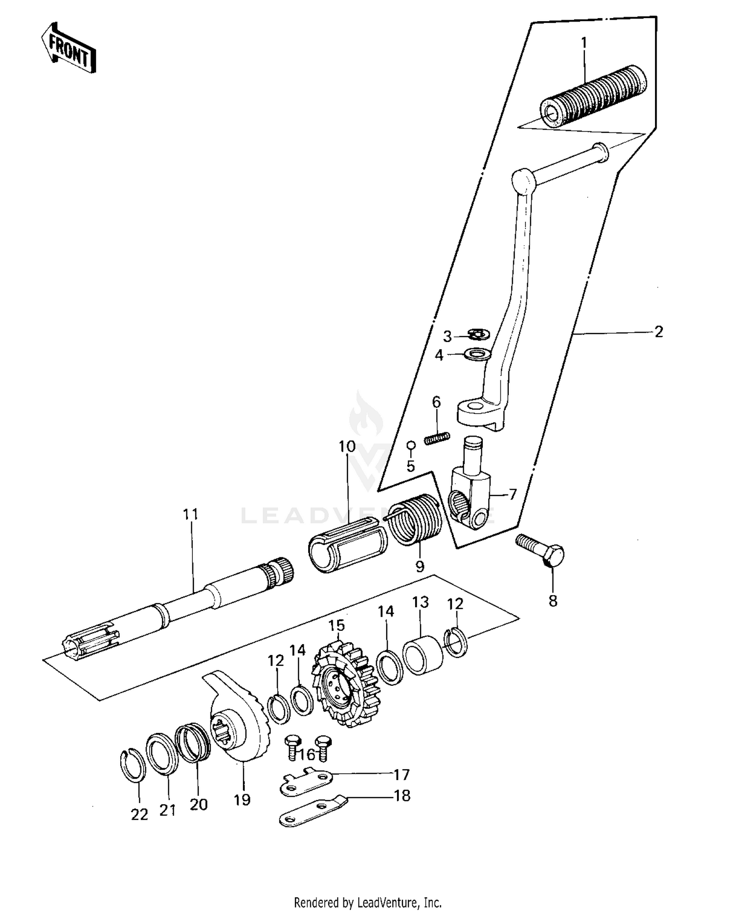 KICKSTARTER MECHANISM ('77-'78 A1/A2/A2A