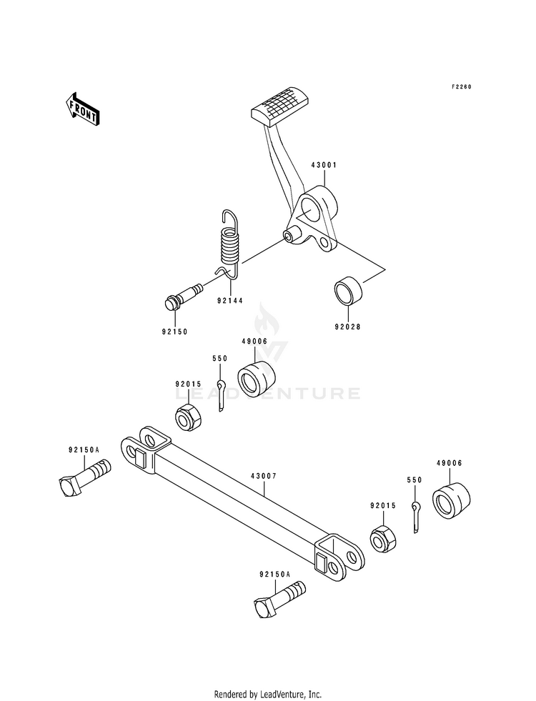 Brake Pedal/Torque Link Schematic
