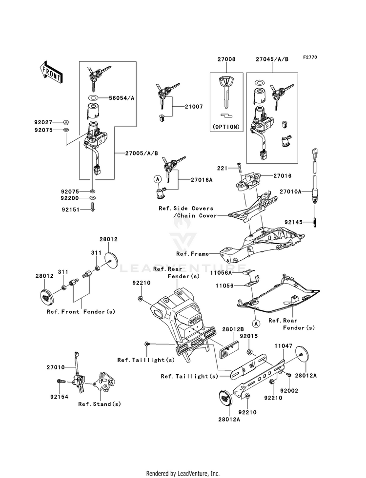 Ignition Switch/Locks/Reflectors Schematic