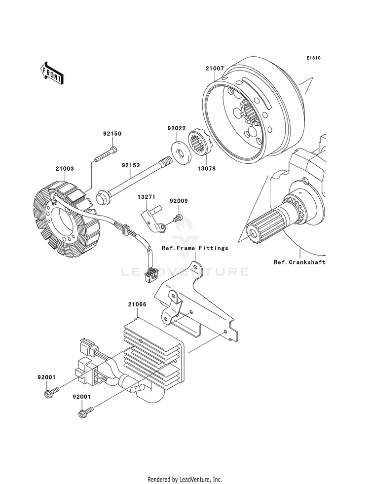 Generator VN1600B8F Vulcan 1600 Mean Streak (2008) Schematic
