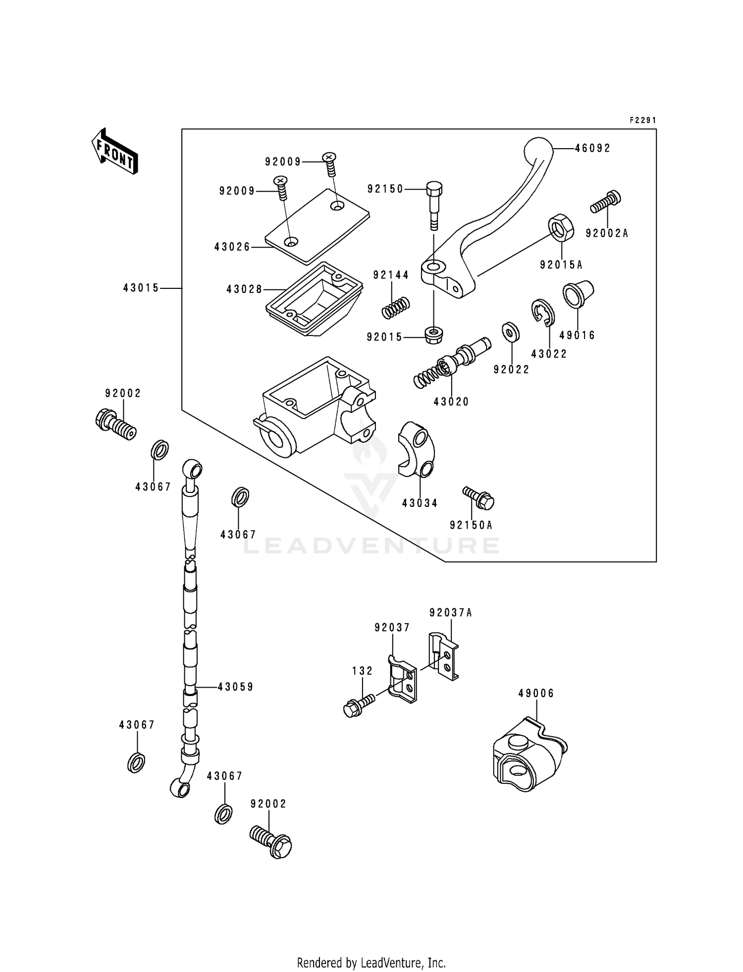 FRONT MASTER CYLINDER (KX80-R6)