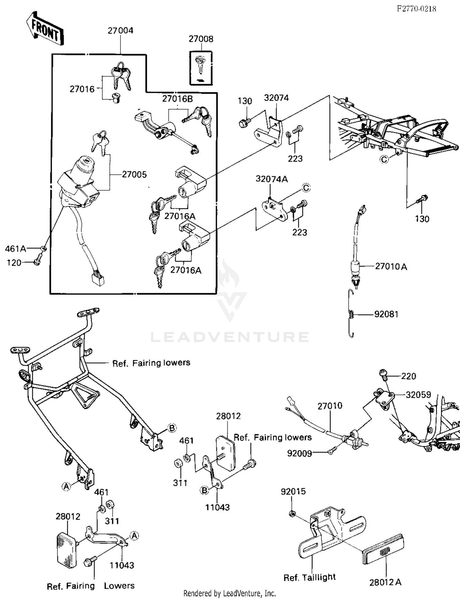 IGNITION SWITCH/LOCKS/REFLECTORS