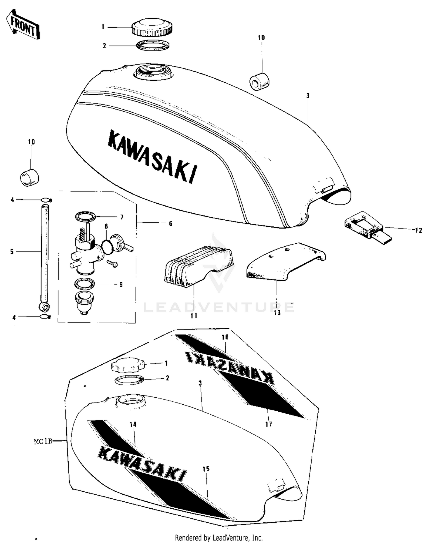 FUEL TANK ('73-'75 MC1/MC1-A/MC1-B)
