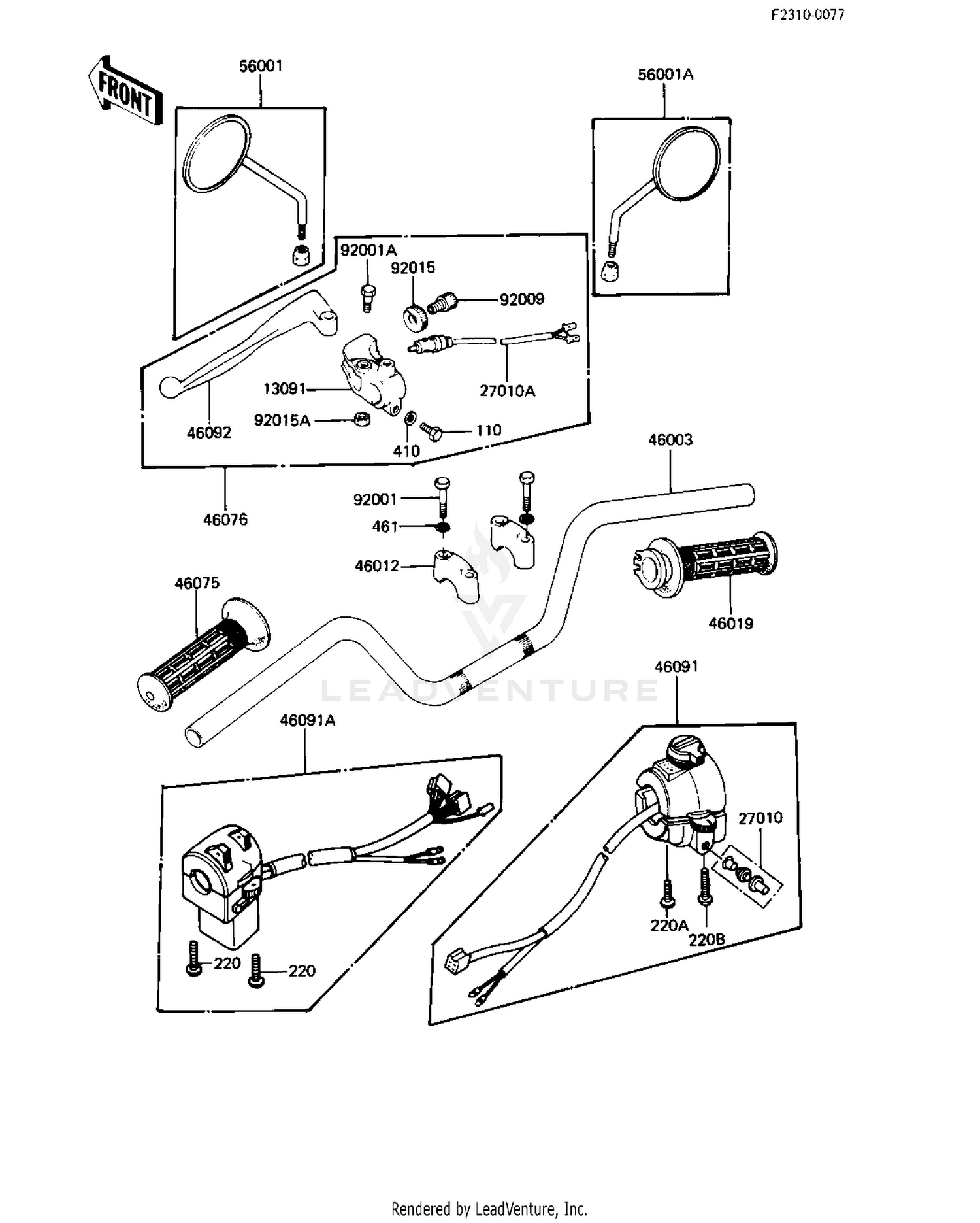 HANDLEBAR ('82-'83 C3/C4)