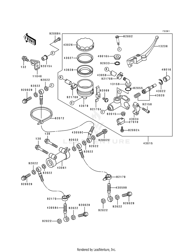 Front Master Cylinder Schematic
