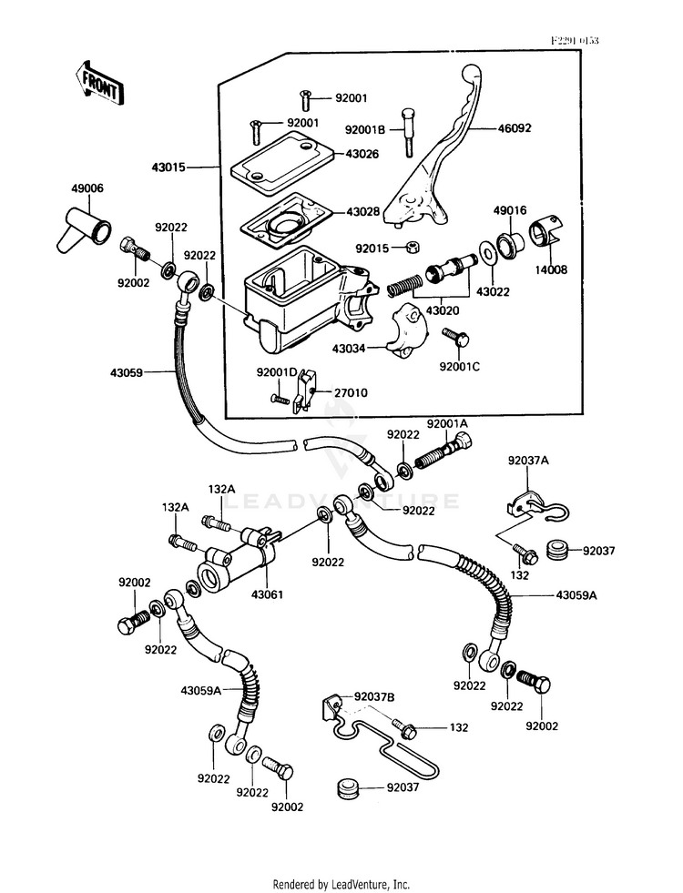 Front Master Cylinder Schematic