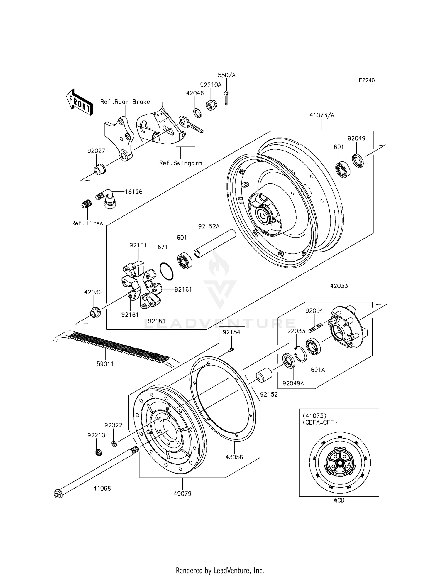 REAR WHEEL/CHAIN