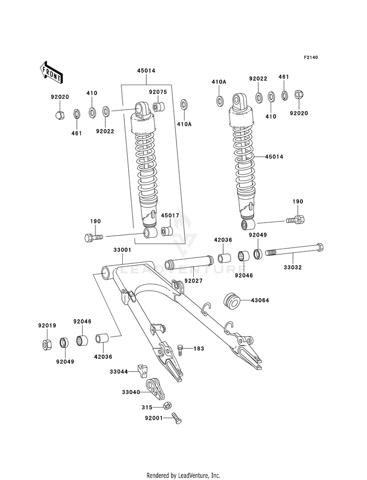 Swingarm/Shock Absorber Schematic