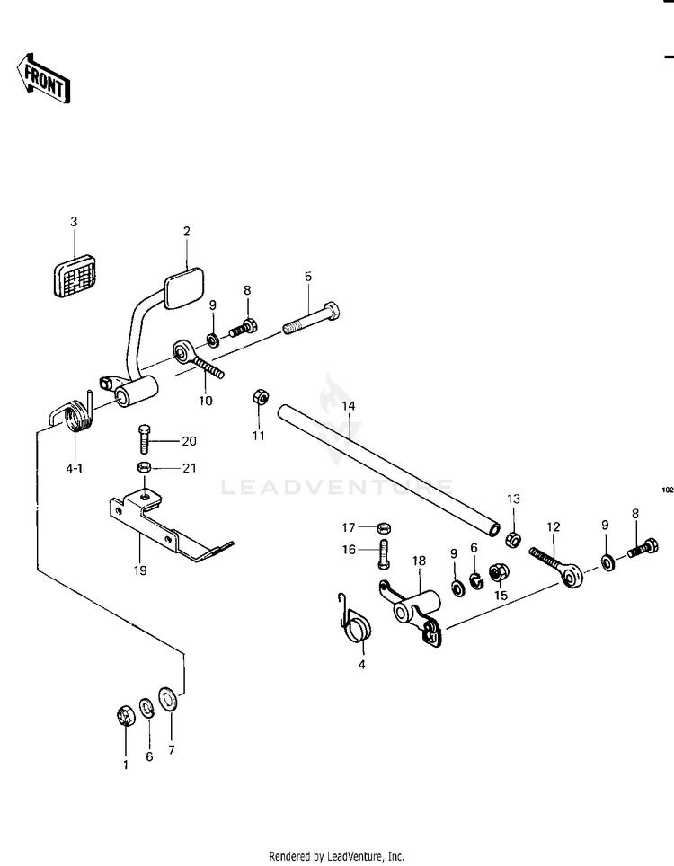 Brake Pedal ('79-'81 C2/C3/C4) Schematic