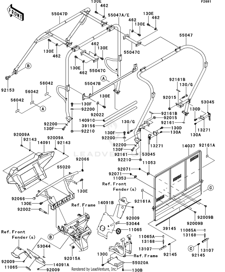Guards/Cab Frame(G9f&Sim;gcf) Schematic