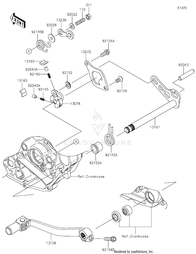 Gear Change Mechanism KX450MRFAN KX450 50th Anniversary Edition (2024) Schematic