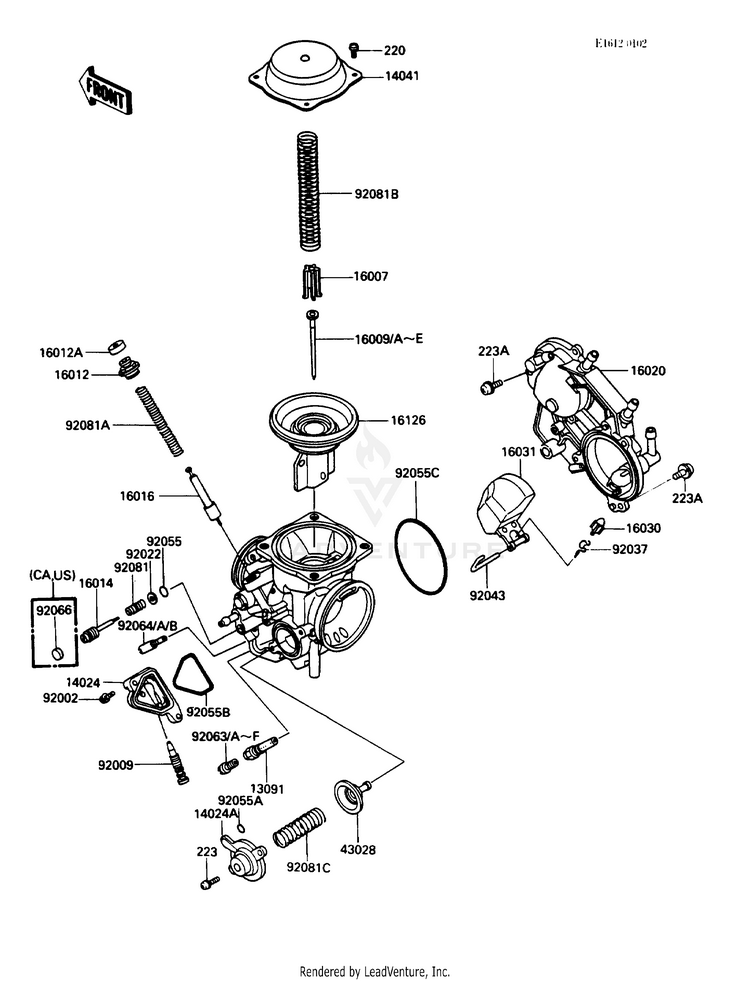 Carburetor Parts Schematic